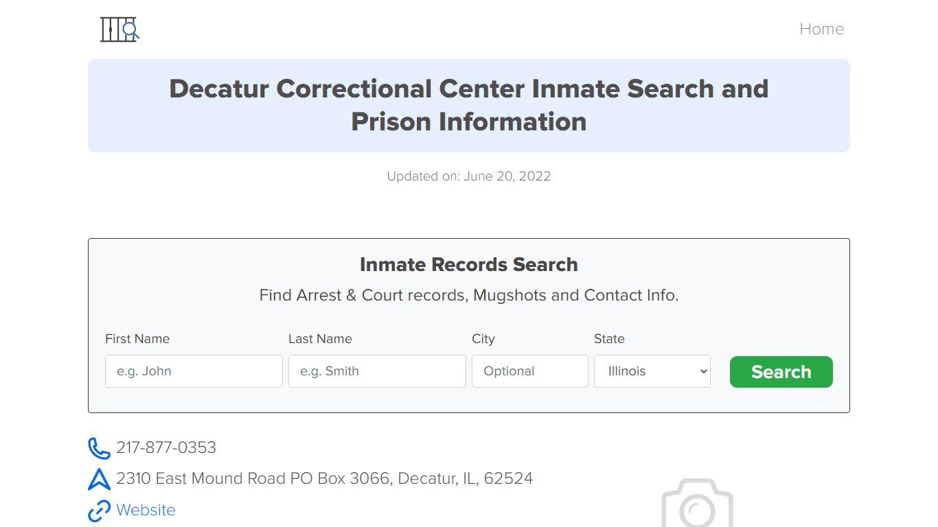 Decatur Correctional Center Inmate Search, Visitation ...